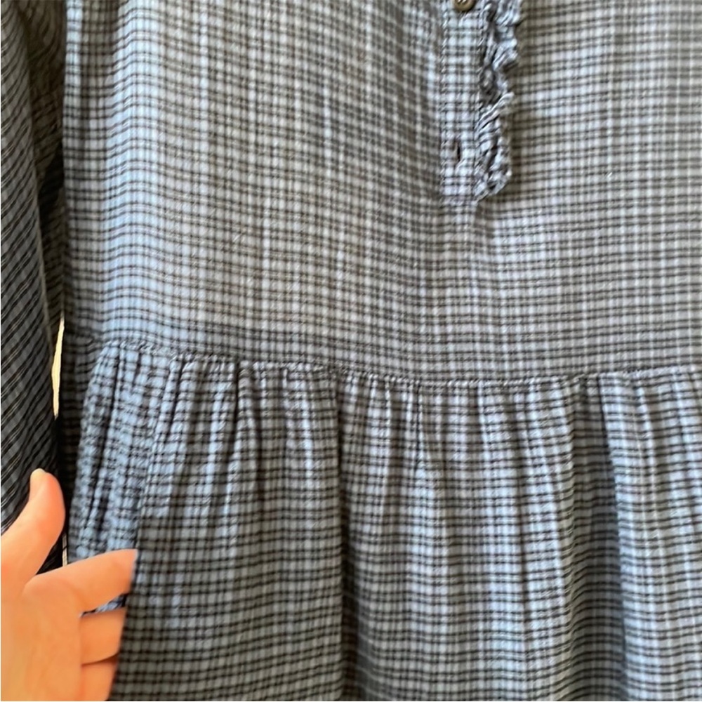 MASSCOB Betty blue plaid dress, size EU XS/ US 4 - Picture 11 of 16